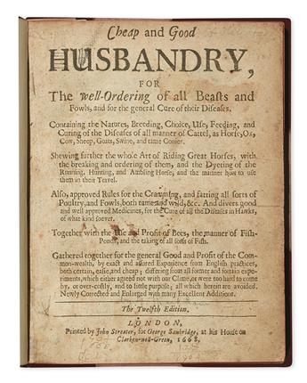 (BOTANICAL--GARDENING.) Group of four 17th century gardening books,